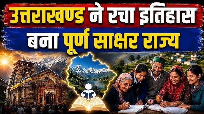 उत्तराखण्ड बना पूर्ण साक्षर राज्य, देश का छठवां पूर्ण साक्षर राज्य